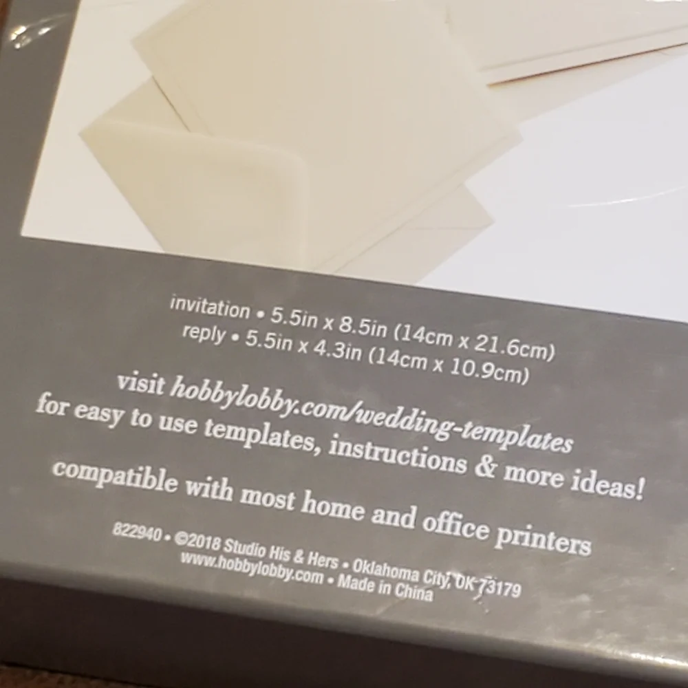His & Hers Studio customizable wedding invitations